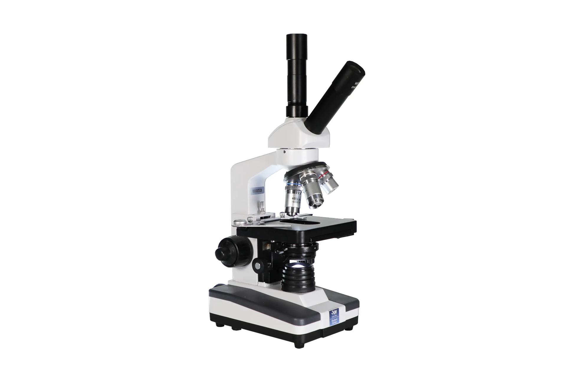 EDM-TM4A-DAL3 dual head teaching microscope with LED illumination and 4 objectives for simultaneous teacher and student viewing in classroom laboratory