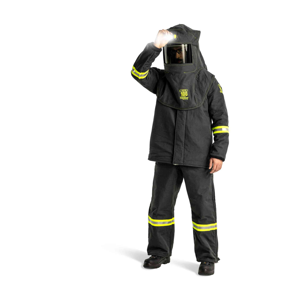 Oberon TCG 100 Cal Arc Flash Hoods w/ Adapters, Vent System and Light