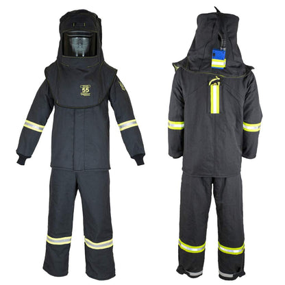Oberon TCG 55 Cal Deluxe Arc Flash Suit Kits w/ Light and Vent