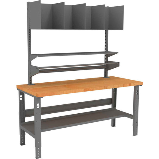 Tennsco Packing Workbench, Maple Butcher Block Square Edge, 72"W x 30"D