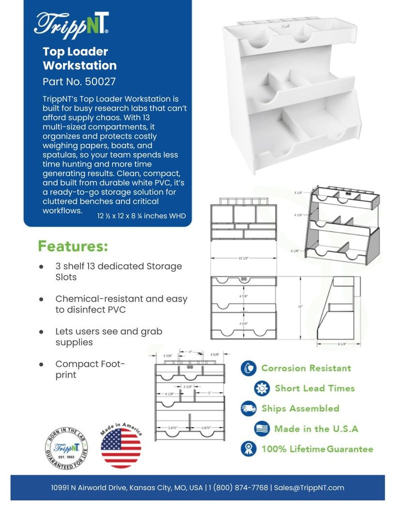 TrippNT 50027 Top Loader Workstation - Lifestyle Lab Shot