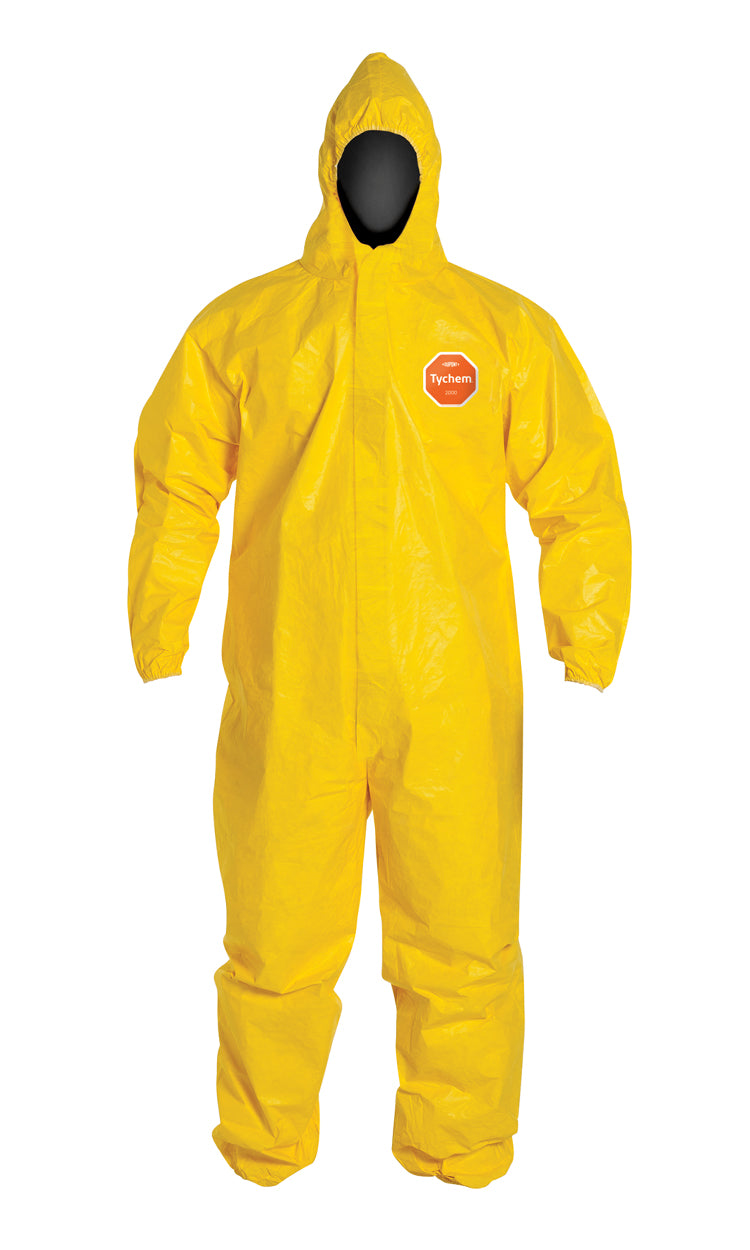 DuPont™ Tychem® 2000 QC127S-YL Hooded Coverall — Case of 12