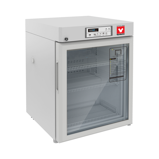 Yamato UCR001G Undercounter & Countertop Refrigerator 2°C To 8°C, 2.64 cu.ft., With Glass Door Cycle Defrost