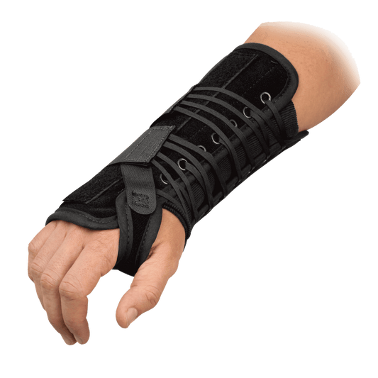 Breg Wrist Brace Aluminium / Felt / Suede Right Hand Black