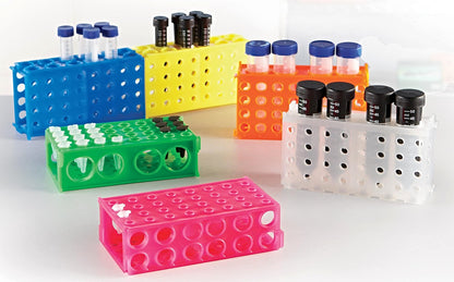 Heathrow Scientific 4-Way Tube Rack - HS29022 Series - Holds 4 Tube Sizes, Interlocking, Pack of 5 — view 2