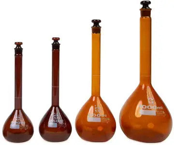 Heathrow Scientific Volumetric Flasks - 2307A Series | Amber Class A Glass — view 2