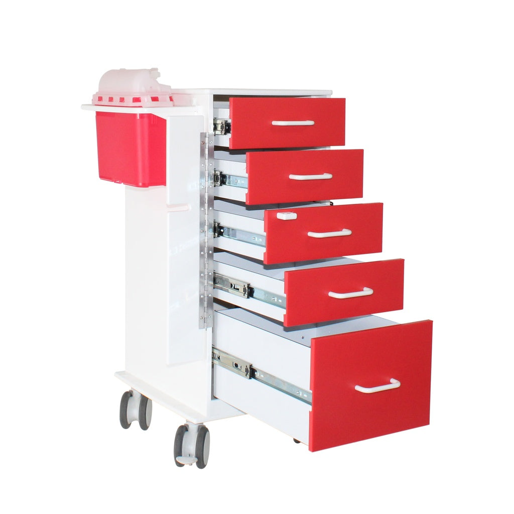 TrippNT 53598 — cardiac board bracket detail showing defibrillation backboard storage position