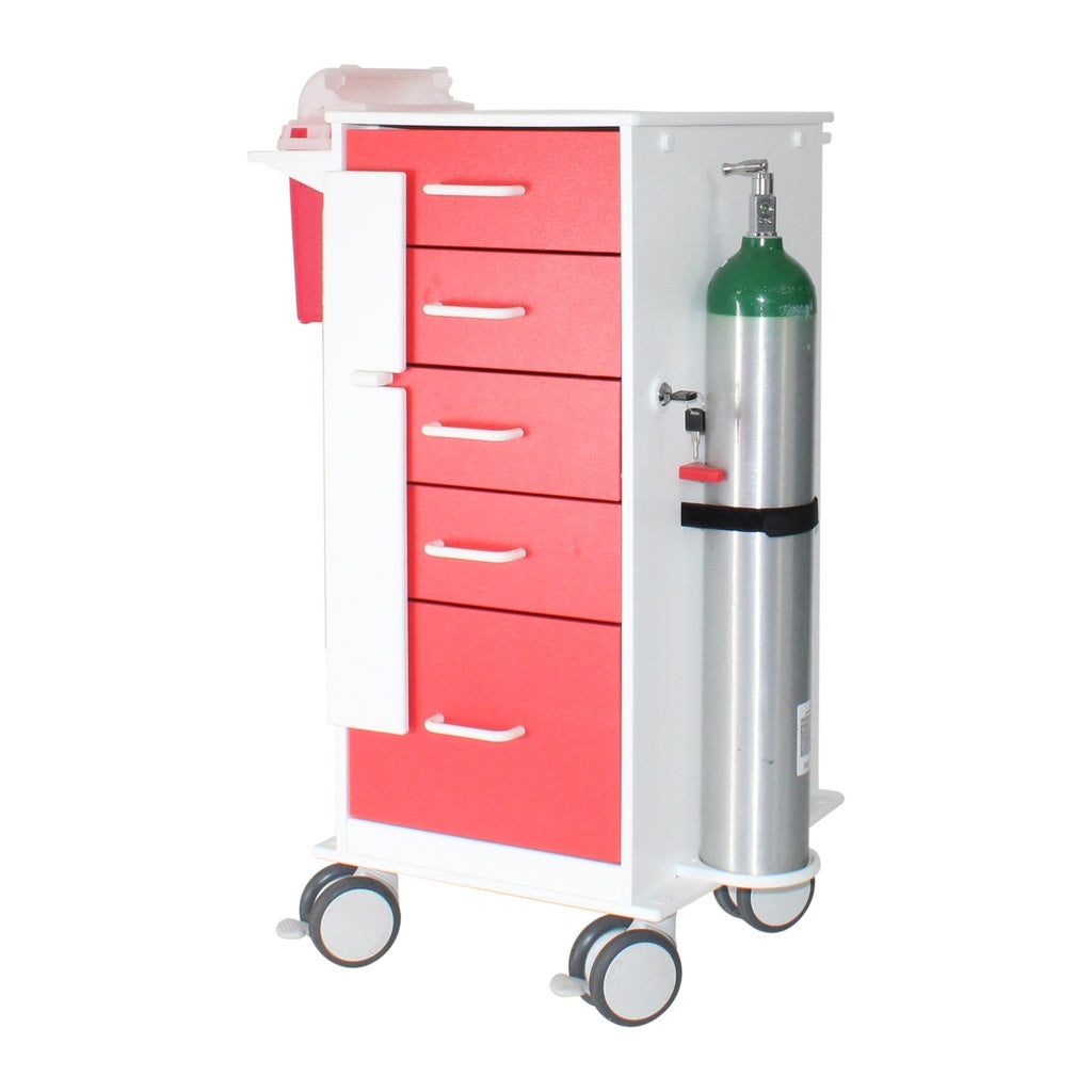 TrippNT 53598 — side profile showing oxygen tank holder bracket and steer handles