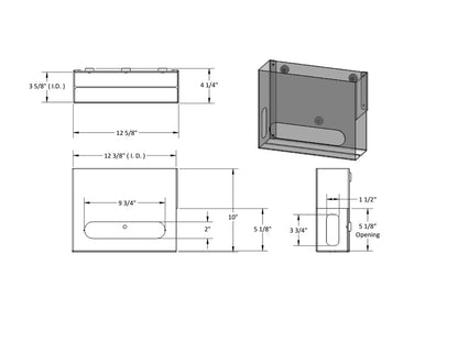 TrippNT 54025 — installation on ferrous metal cart upright at bench wipe station