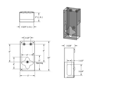 TrippNT 53983 — in-use on instrument cart upright with KC 34155 kimwipes dispensing