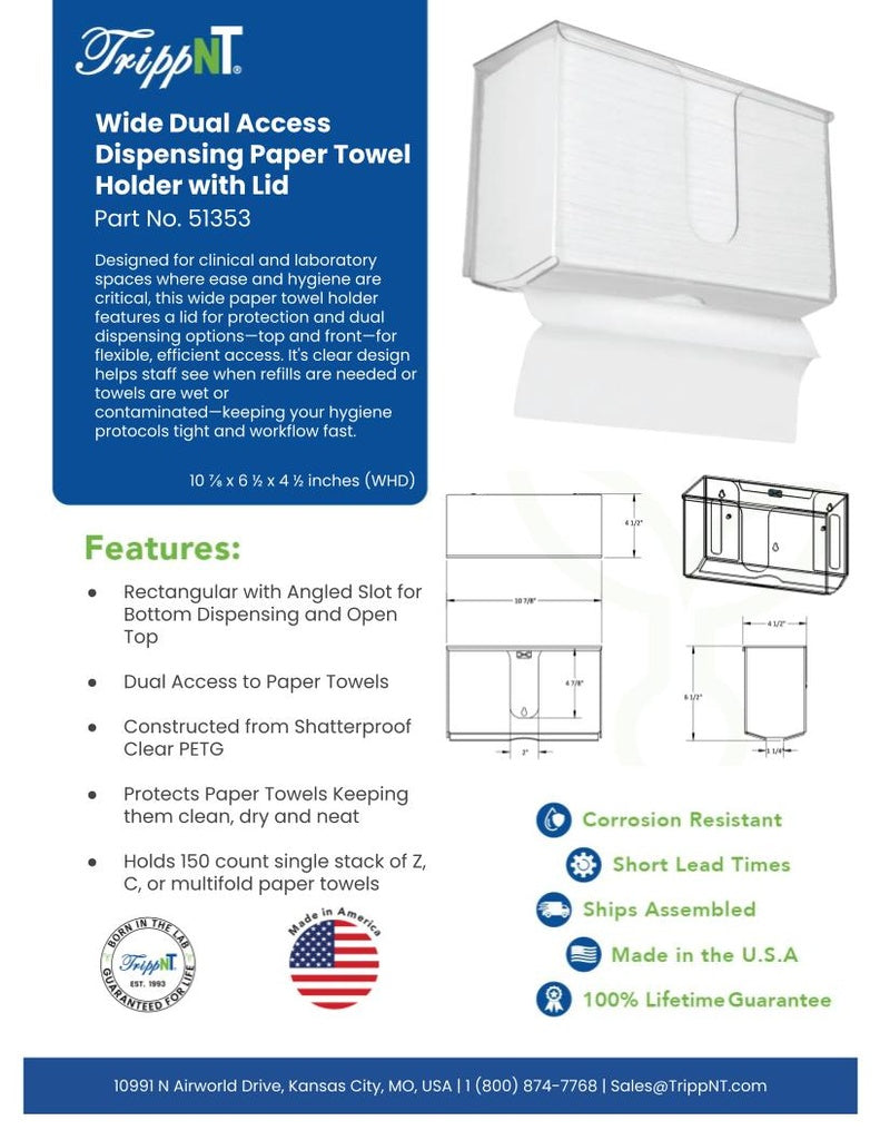 TrippNT 51353 Wide Single Paper Towel Holder Lifestyle Environment Shot