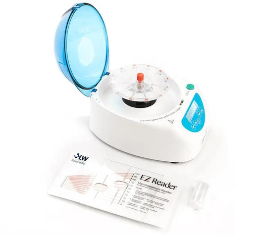 Microcrit centrifuge ZCC-12HD-40T3 with EZ Reader display and 12-place 40mm tube rotor