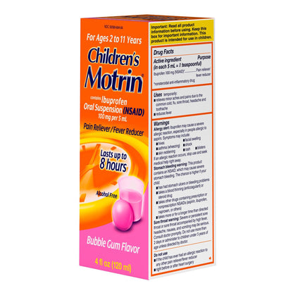 Motrin Children's Oral Suspension Bubblegum Flavor