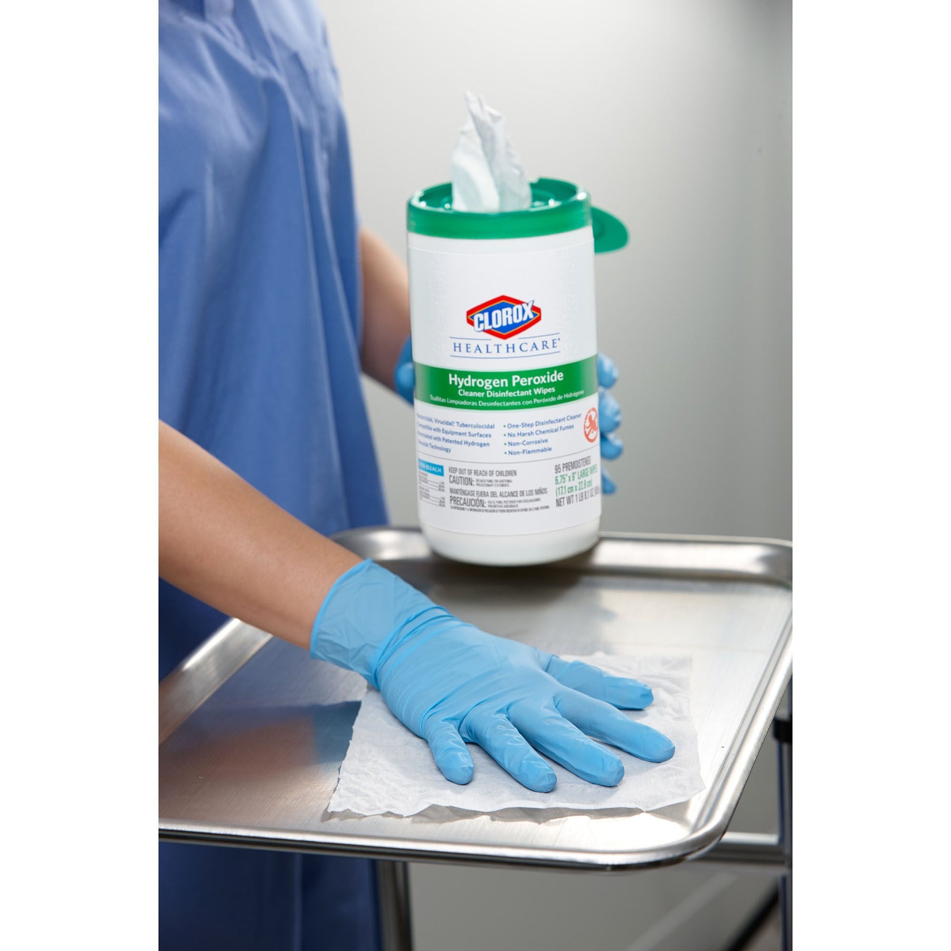Clorox Healthcare® Hydrogen Peroxide Cleaner Disinfectant Wipes, Canister