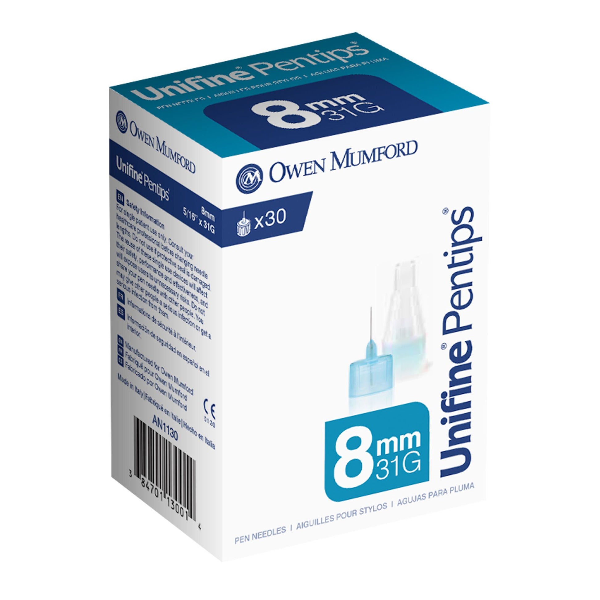 Unifine® Pentips® Standard Insulin Pen Needle, 8 mm Length