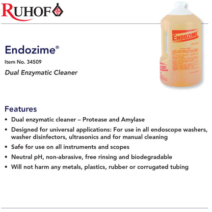Endozime® Dual Enzymatic Instrument Detergent, Jug