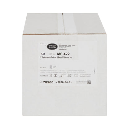 McKesson IV Extension Set, Standard Bore 10-inch Tubing, 0.2 Micron Filter