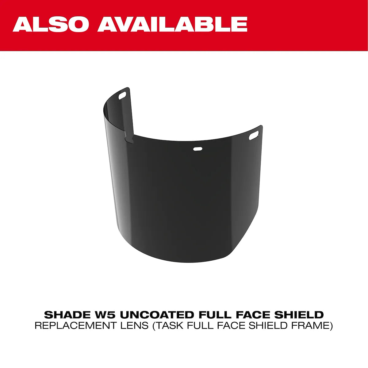 Milwaukee Clear Uncoated Full Face Shield Replacement Lens (Task Full Face Shield Frame) 48-73-1457 | 10-Piece