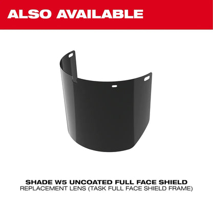 Milwaukee Clear Uncoated Full Face Shield Replacement Lens (Task Full Face Shield Frame) 48-73-1457 | 10-Piece