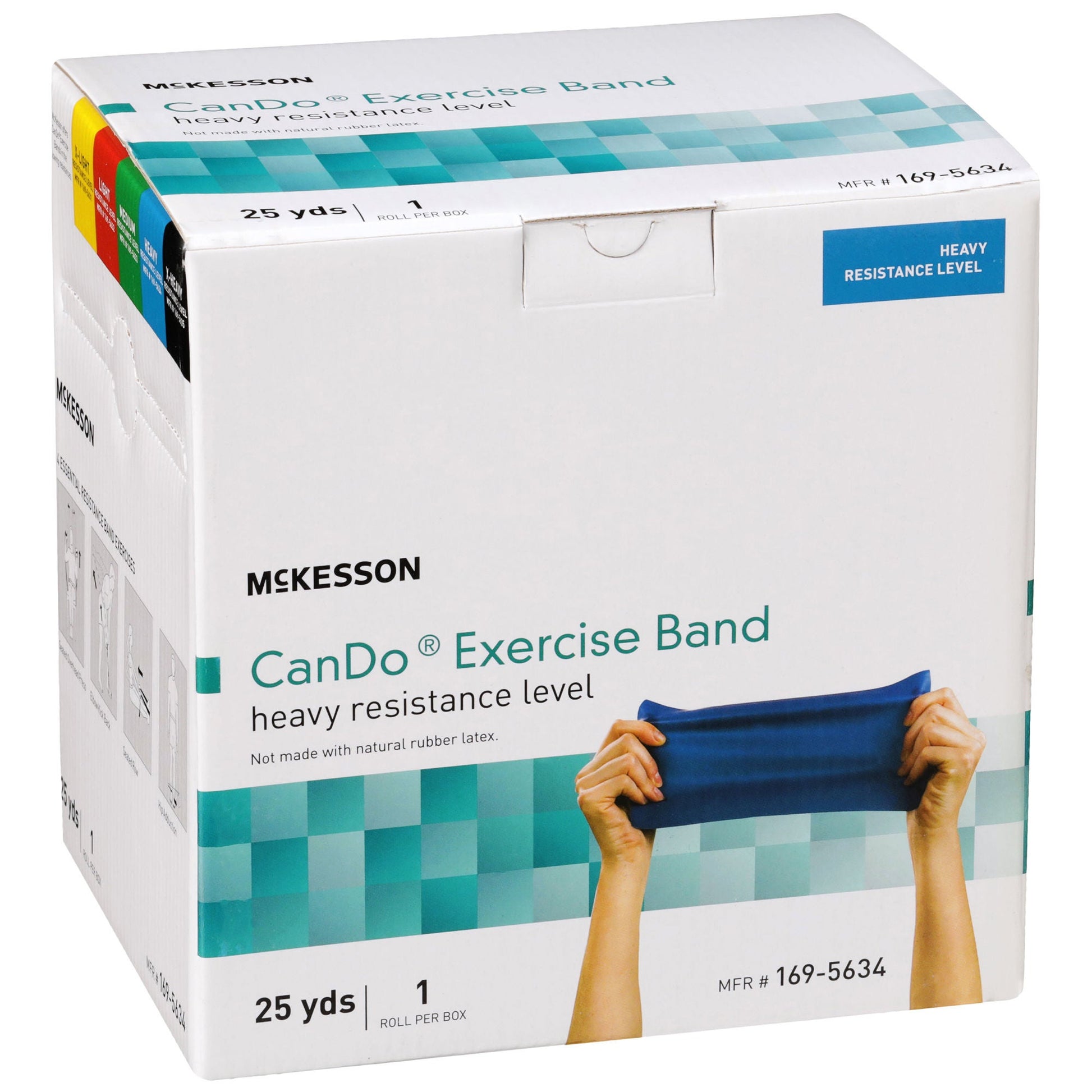 McKesson Exercise Resistance Band, Blue, Heavy Resistance