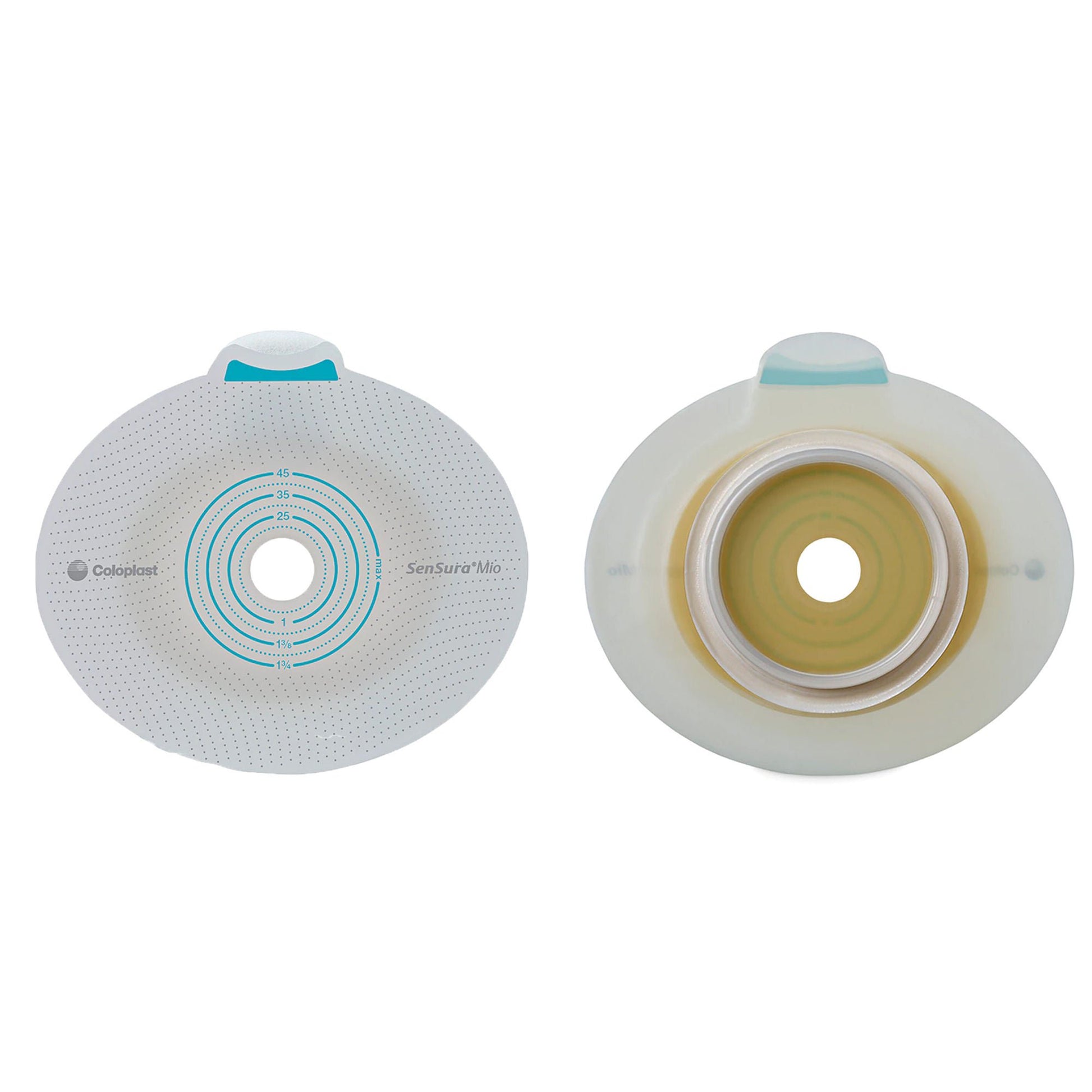 SenSura® Mio Click Ostomy Barrier, Stoma Opening, Yellow Match