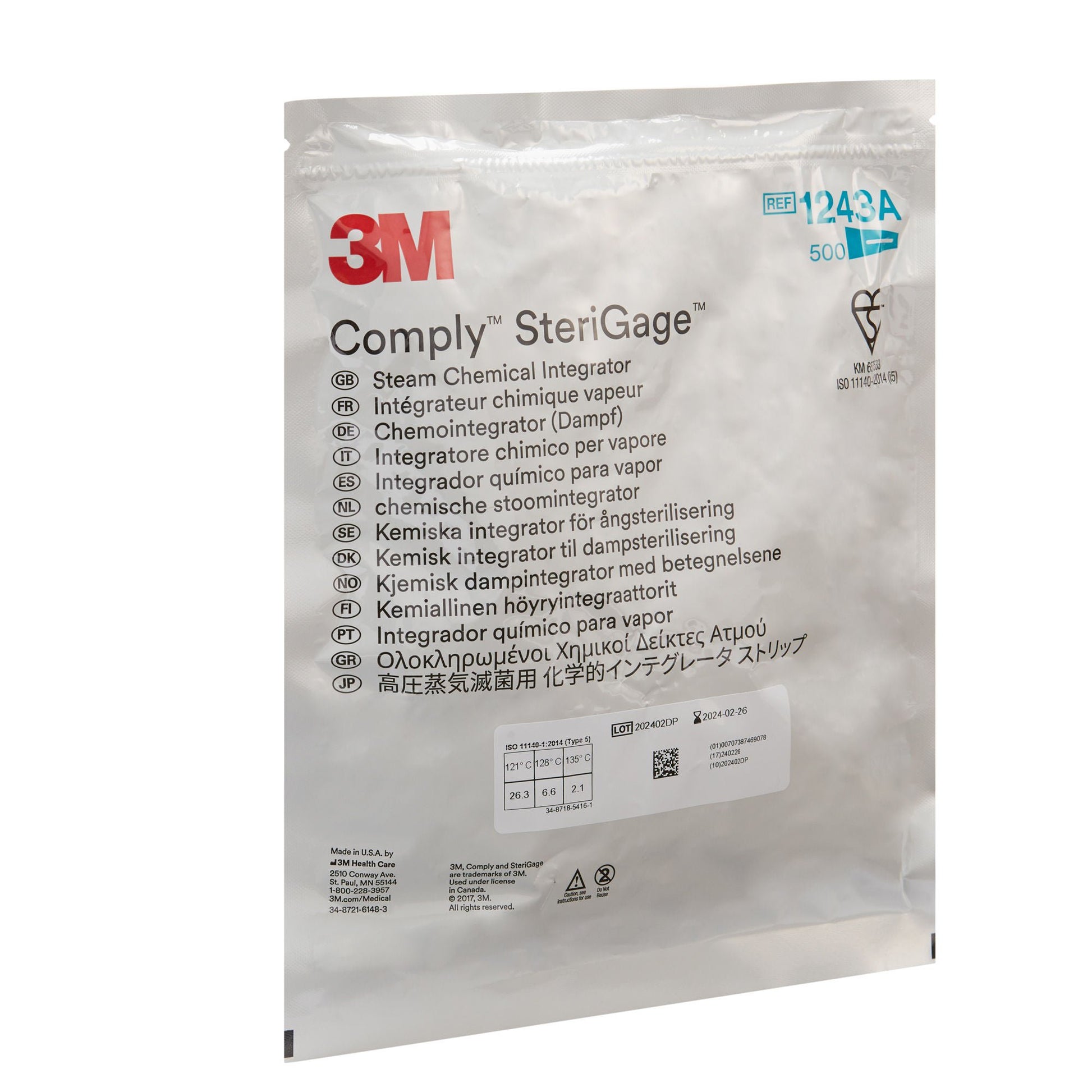 3M™ Comply™ SteriGage Chemical Integrator, Steam