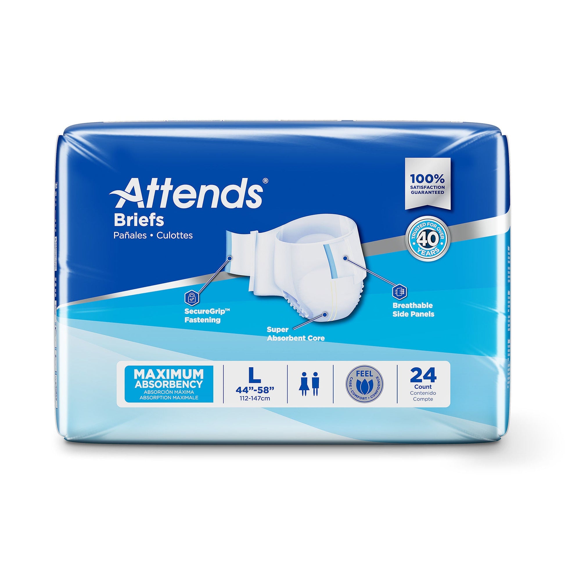Attends® Briefs, Adult, Heavy Absorbency, Disposable