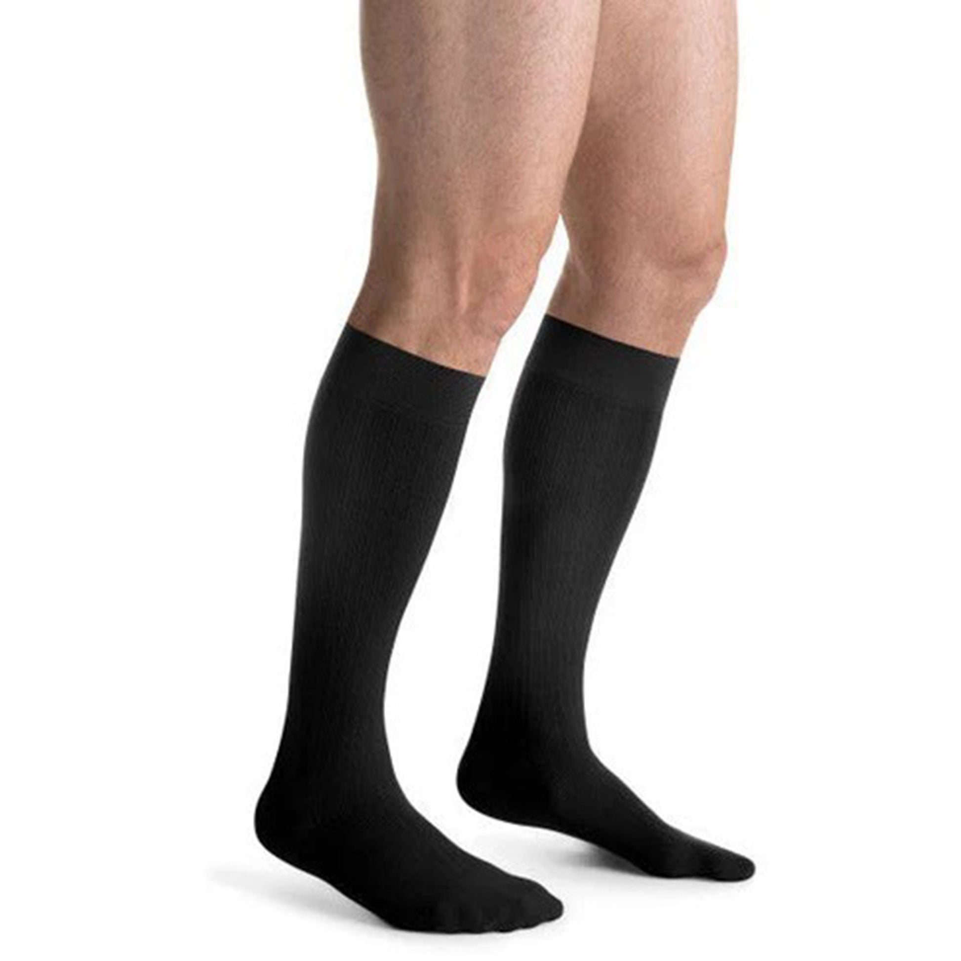 JOBST for Men Compression Stocking Knee High Large Black Closed Toe