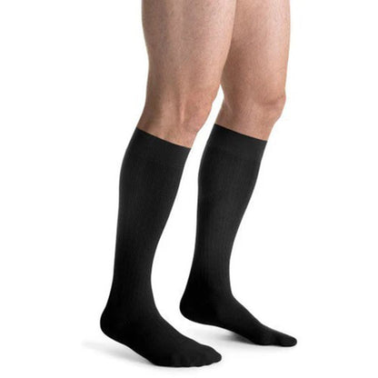 JOBST for Men Compression Stocking Knee High Large Black Closed Toe