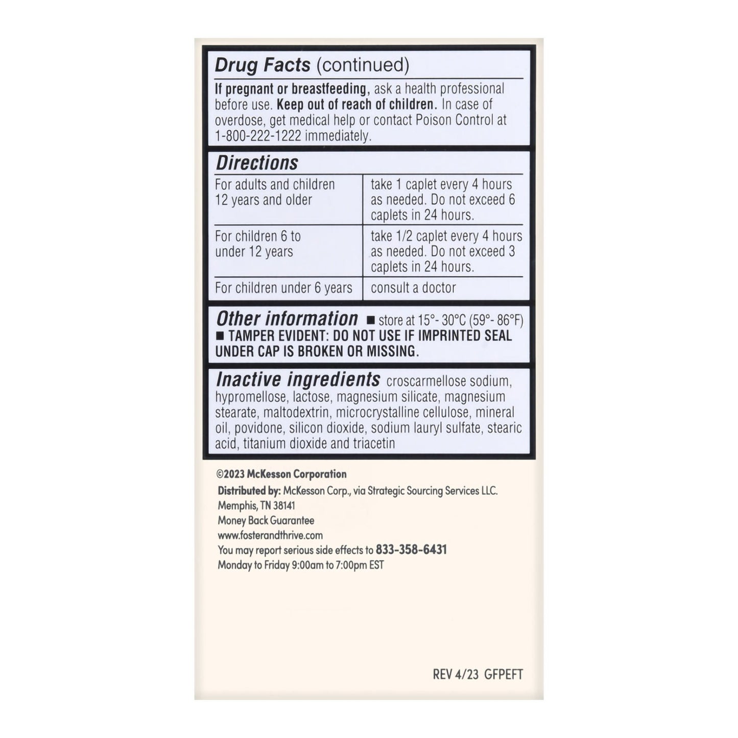 Foster & Thrive™ Chest Congestion Relief PE Guaifenesin & Phenylephrine Caplets