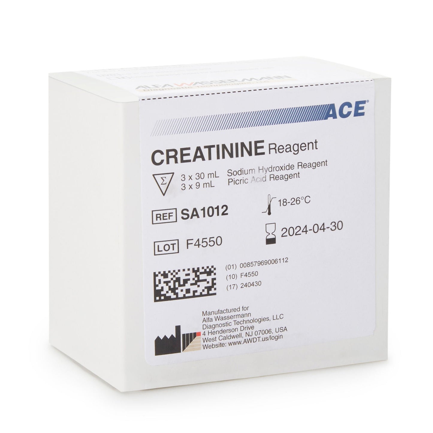 Ace® General Chemistry Reagent, Creatinine test