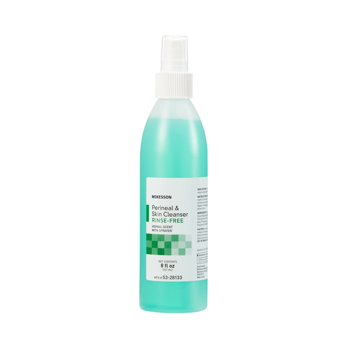McKesson Rinse-Free Perineal Wash, Herbal Scent, Pump Bottle