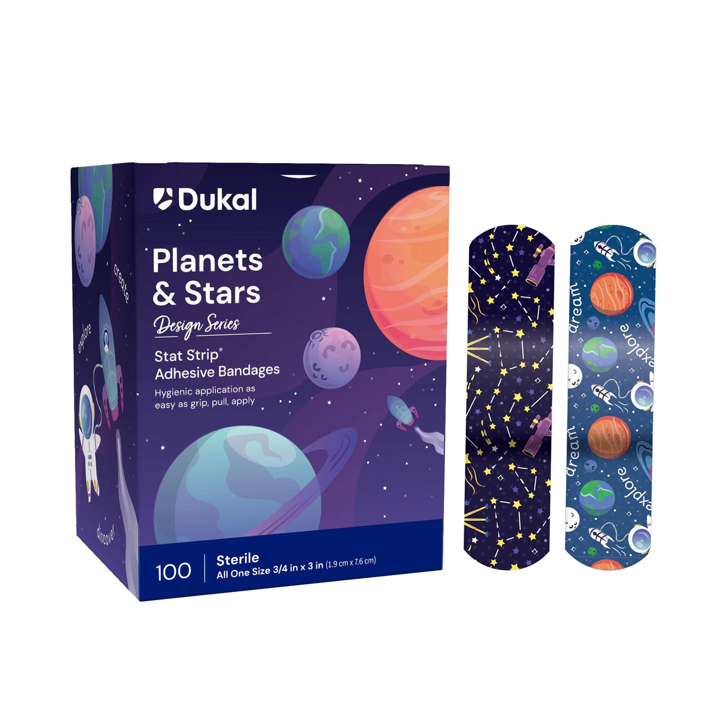 Stat Strip Adhesive Strip Plastic Kid Design (Planets / Stars)