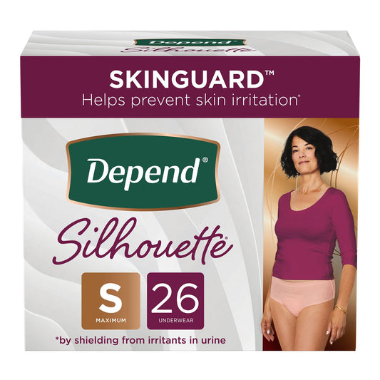 Depend Silhouette Absorbent Underwear Waistband Style Adult Female Disposable Heavy Absorbency