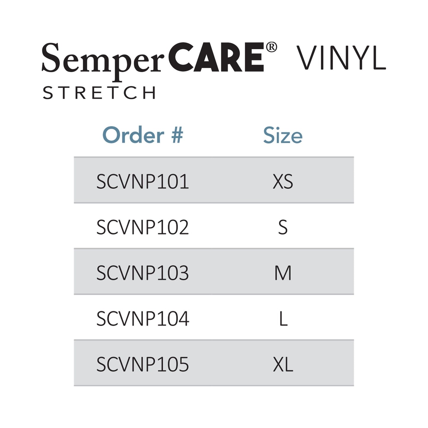 SemperCare® Vinyl Stretch Vinyl Exam Gloves, Ivory - view 3