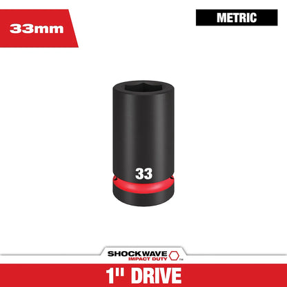 Milwaukee SHOCKWAVE Impact Duty 1" Drive 33mm Deep 6 Point Socket 49-66-6627