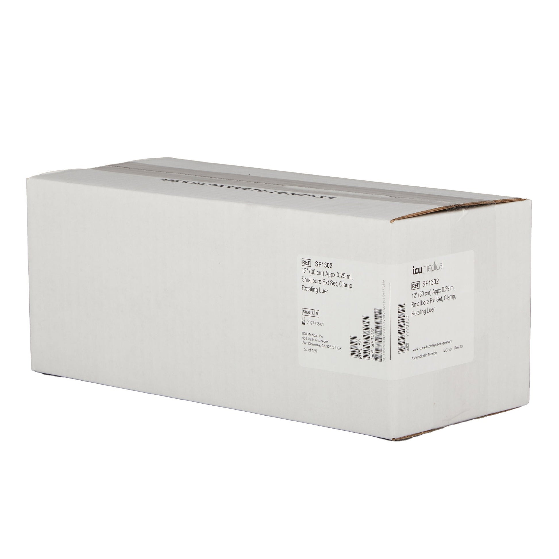 ICU IV Extension Set Small Bore 12 Inch Tubing
