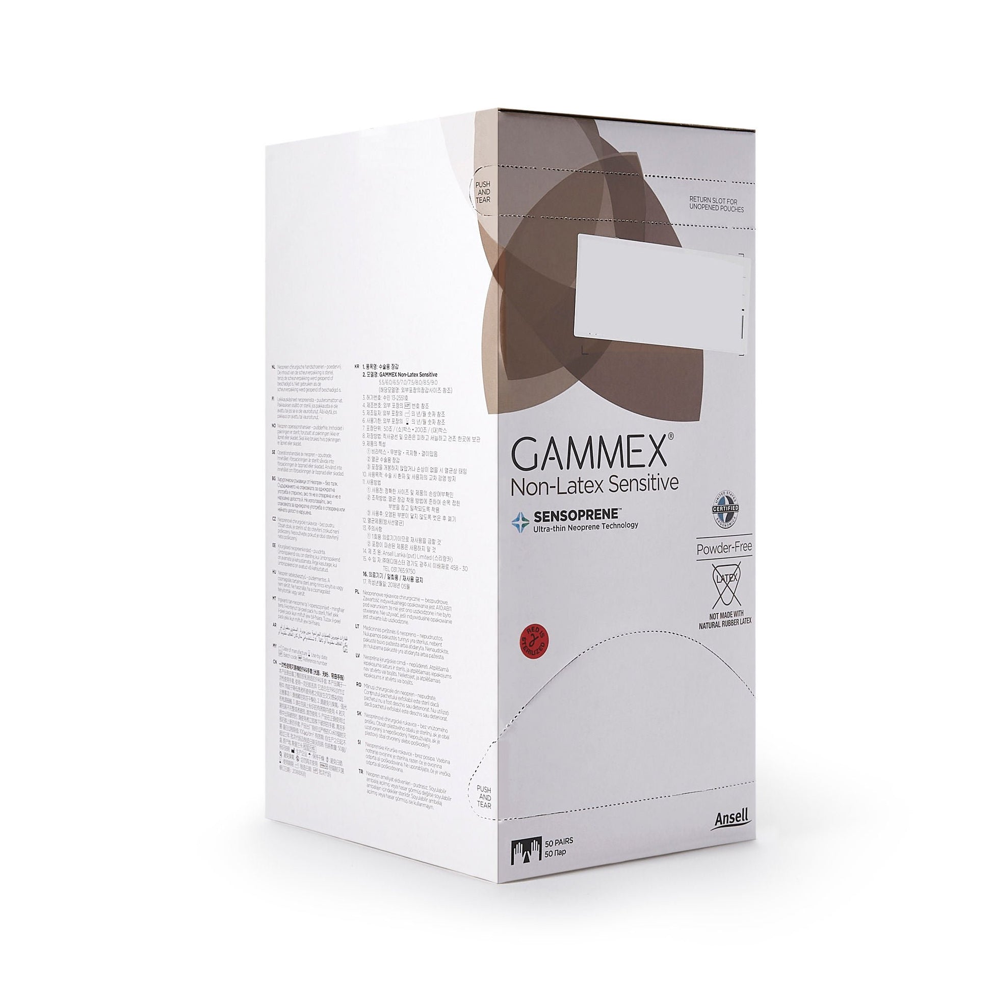 Gammex® Non-Latex Sensitive Polychloroprene Surgical Glove, Cream