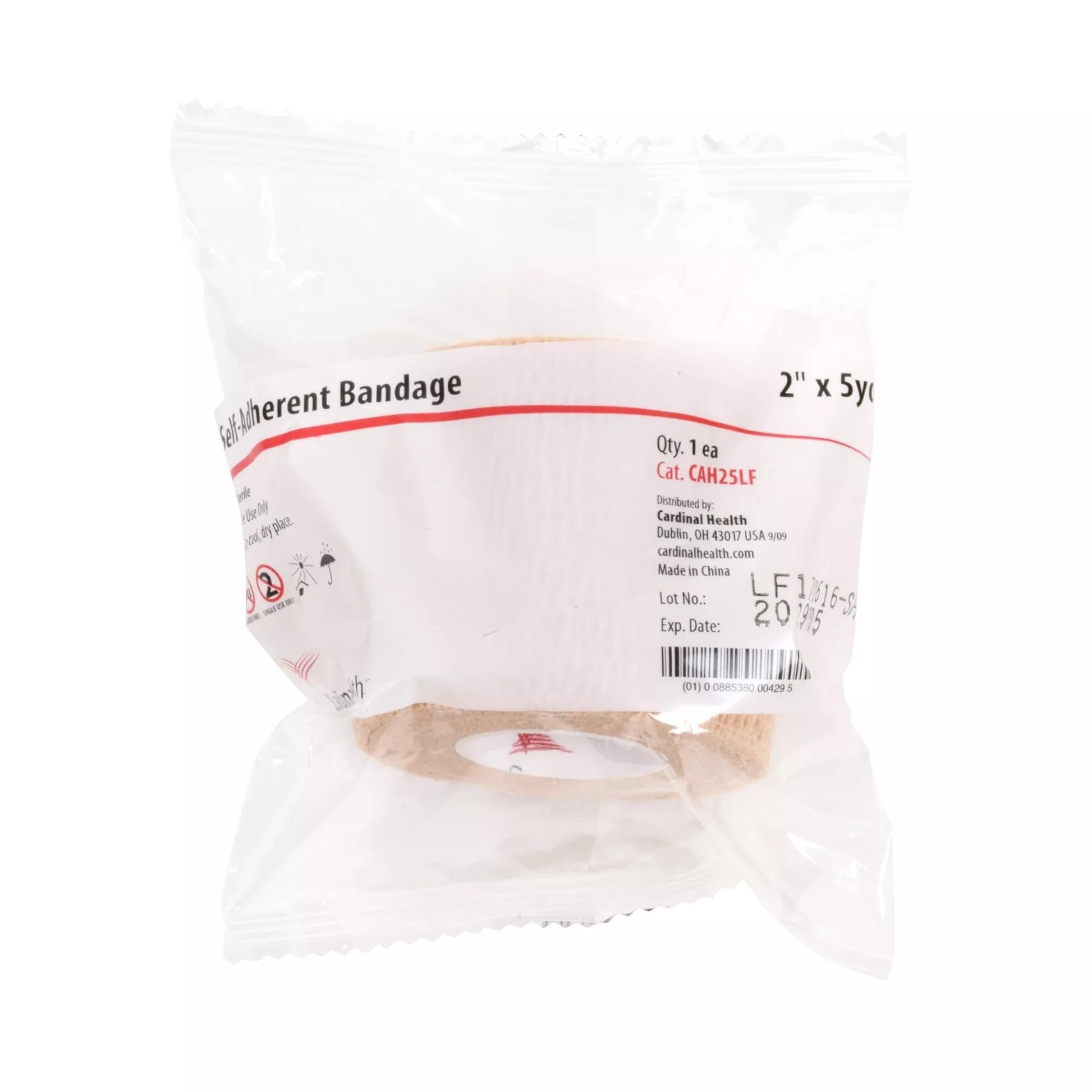 Cardinal Health Cohesive Bandage Self-adherent Closure Tan NonSterile Standard Compression