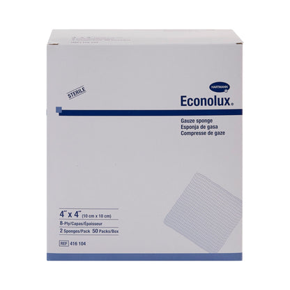 Econolux® Sterile Gauze Sponge, Eight-Ply