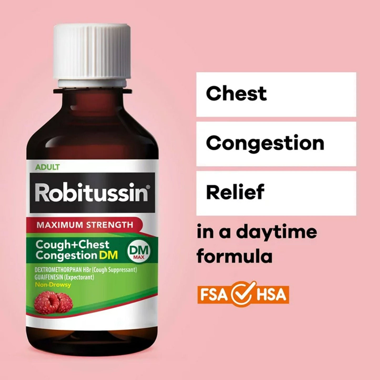Robitussin Adult Cough + Chest Congestion DM Liquid Maximum Strength