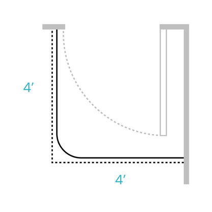 Covoc Curtain Track L-Shape Length