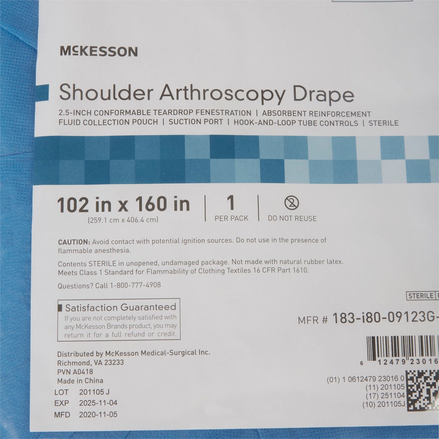 McKesson Sterile Shoulder Arthroscopy Drape