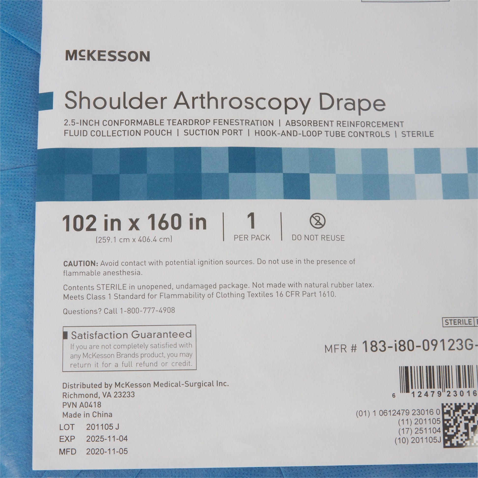 McKesson Sterile Shoulder Arthroscopy Drape