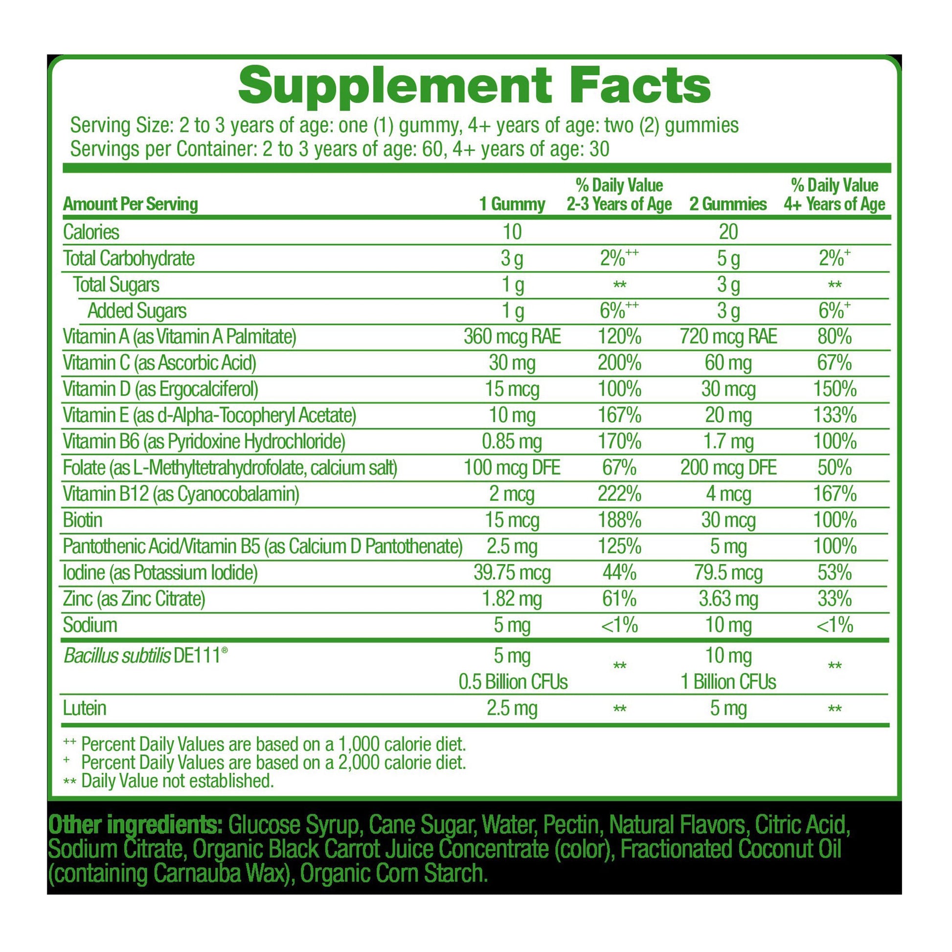 Culturelle® Kids Multivitamin + Probiotic Gummies with Lutein