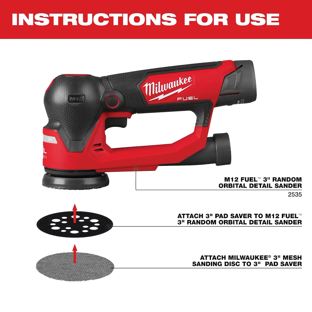 Milwaukee 3" Pad Saver 48-80-6401