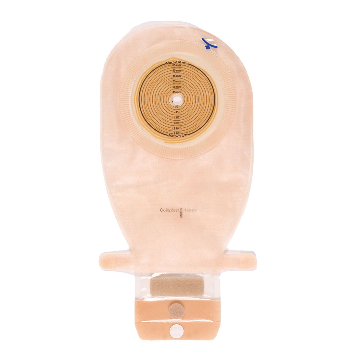 Assura® Flat One-Piece Transparent Colostomy Pouch, Cut to fit Stomas