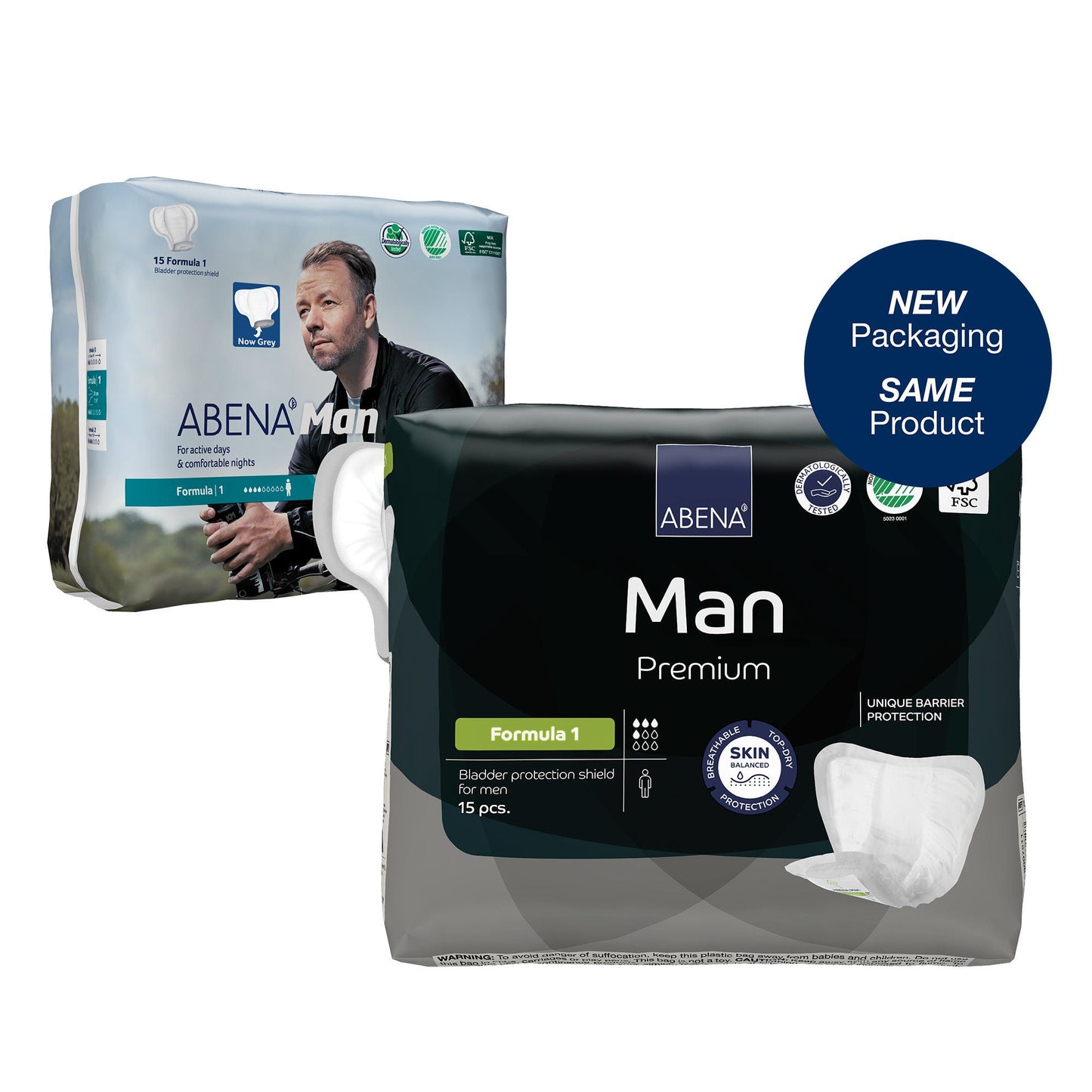 Abena® Man Premium Formula 1 Bladder Control Pad, Light Large