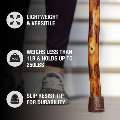 Brazos™ Twisted Hickory Rustic Walking Stick, 55-Inch Height