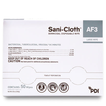 Sani-Cloth® AF3 Germicidal Large Disinfectant Wipes, Individual Packet, .